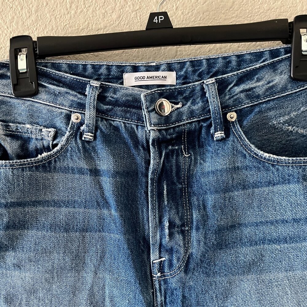 Good American High Waist Cutoff Jean Denim Shorts Size 2/26 - Picture 6 of 9